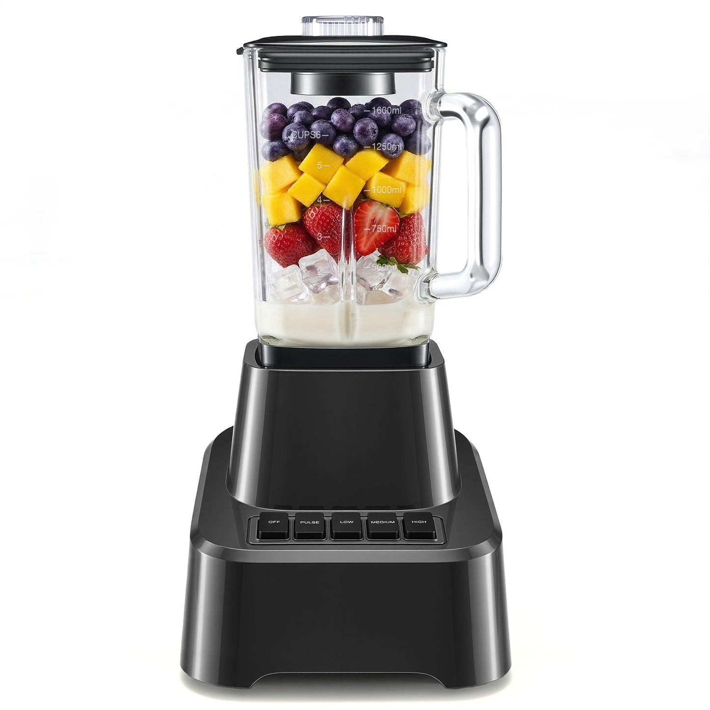 Professional Ice Cream Blender - 54oz Large Glass Cup