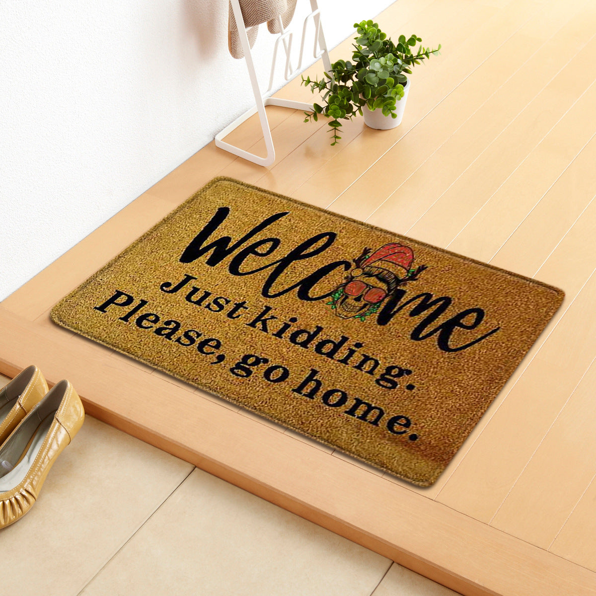 Halloween Letter Door Mat - Modern Rectangular Floor Carpet for Home & Garden