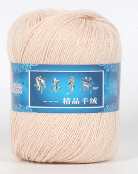 Hand-Knitted Cashmere Yarn for Knitting & Crocheting - Medium Coarse Pure Wool Thread