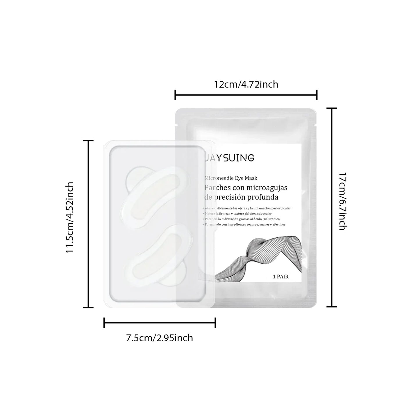 Micro Needle Eye Mask Patch for Skin Rejuvenation - 1 Pair