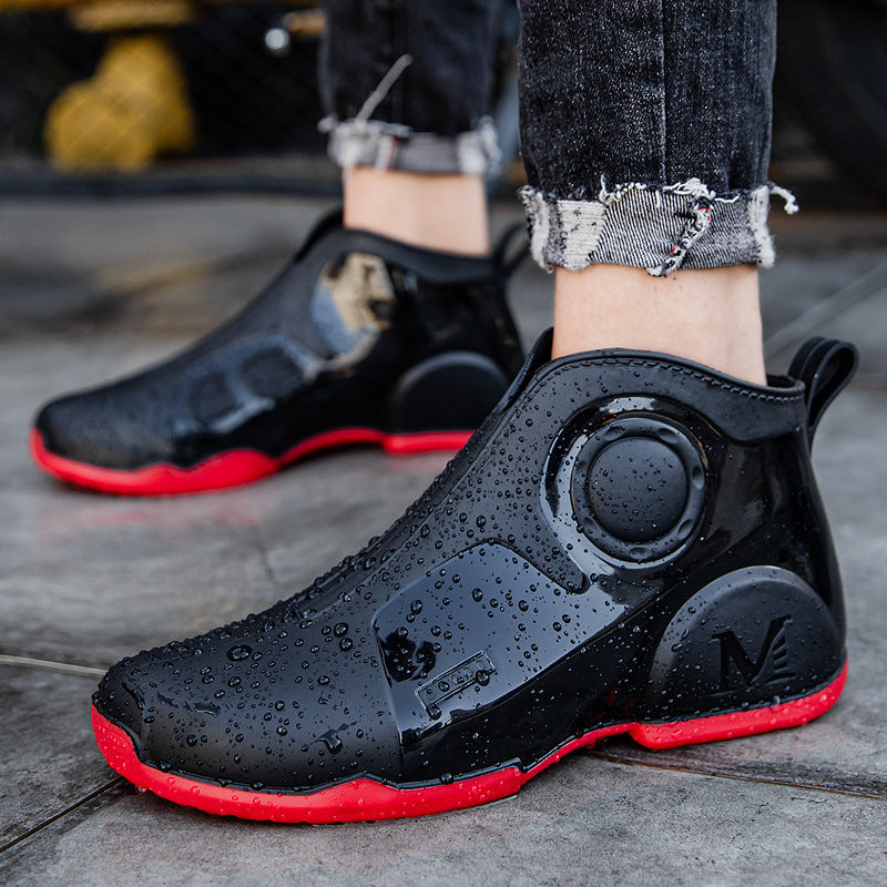 Men's Non-Slip Outdoor Rain Boots - Low Top Wading Shoes