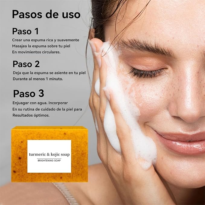 Lemon Turmeric Face Soap Bar - Natural Brightening & Hydrating Cleanser