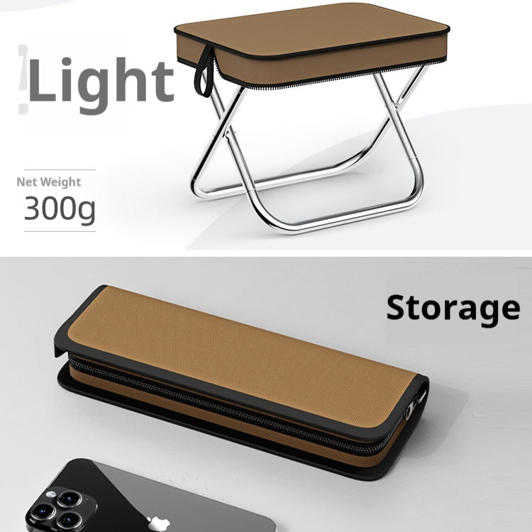 Foldable High-Speed Rail Queuing Barrier - Portable Aluminum Alloy Folding Stool