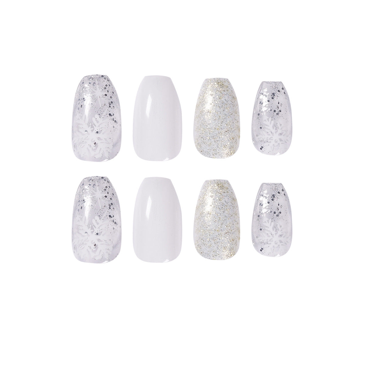 Nail Art Stickers Decals for Glitter Short Ballet Nails 24 Pieces