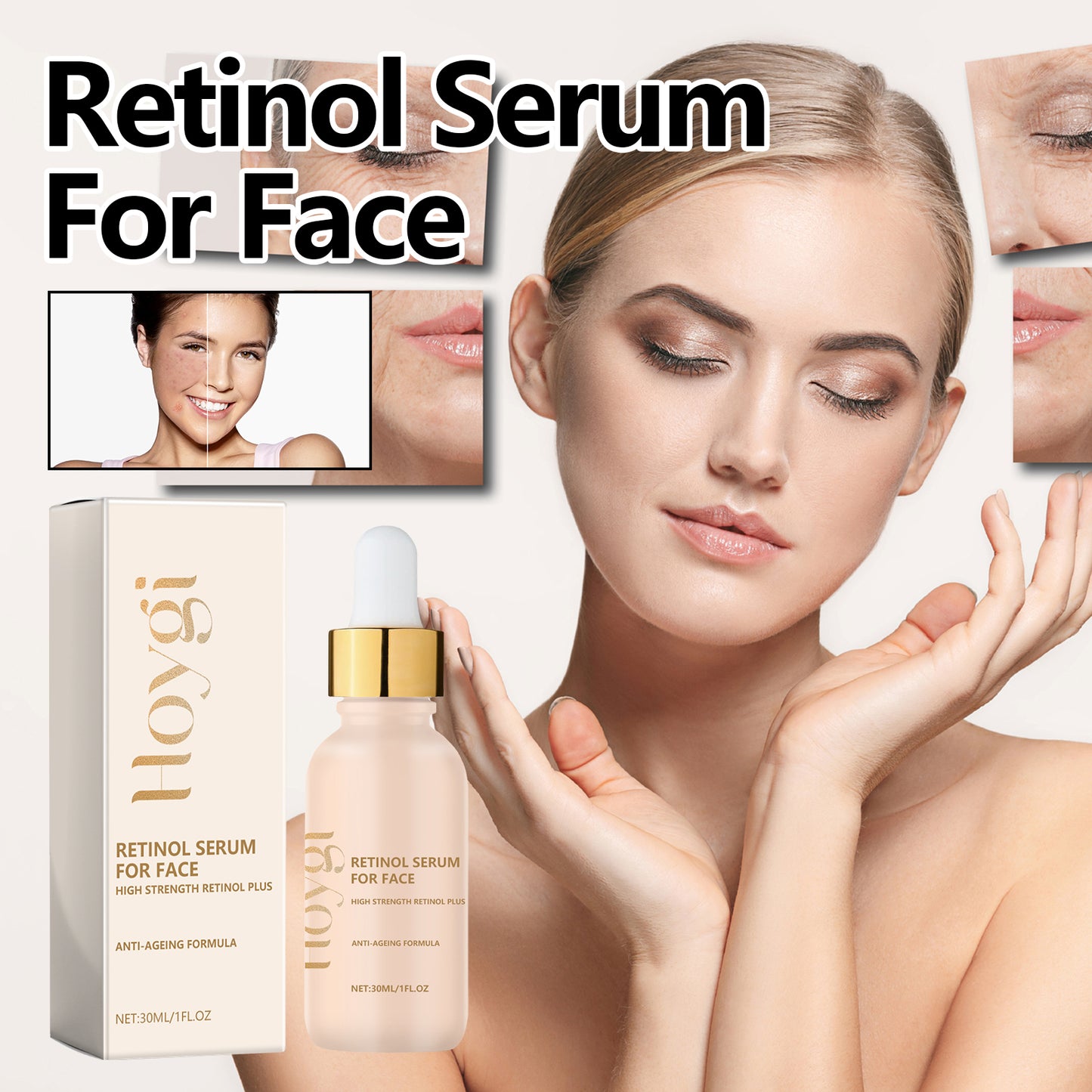 Retinol Face Serum - Hydrating Anti-Aging Facial Essence - 30ml
