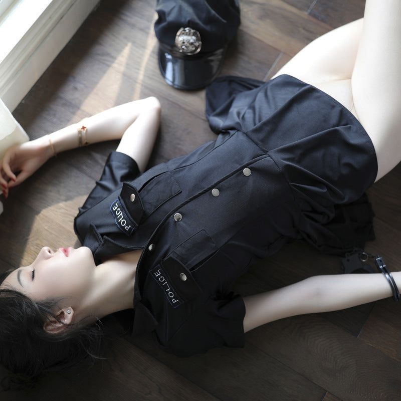 Erotic Cosplay Dance Costume - Black One Size Lingerie Outfit
