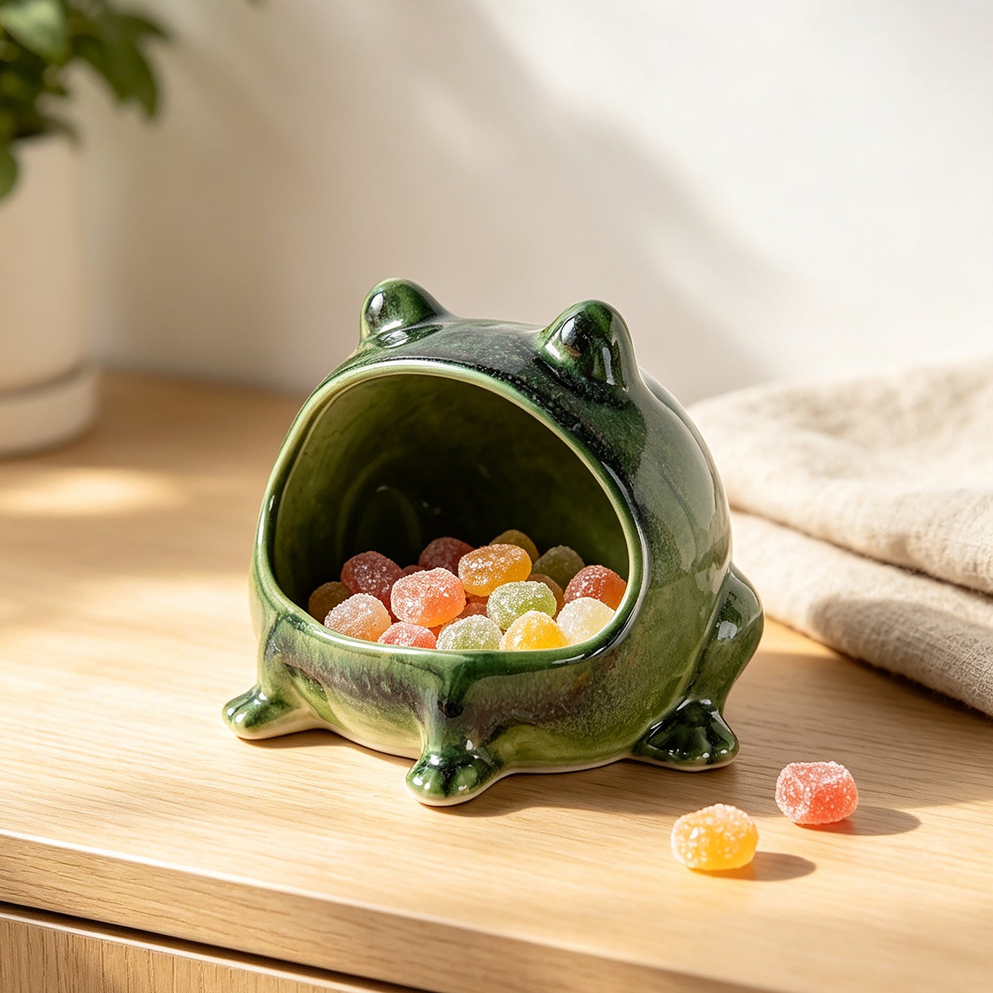 Decorative Ceramic Storage Jar for Kitchen and Home - Irregular Shape, 501-800ml