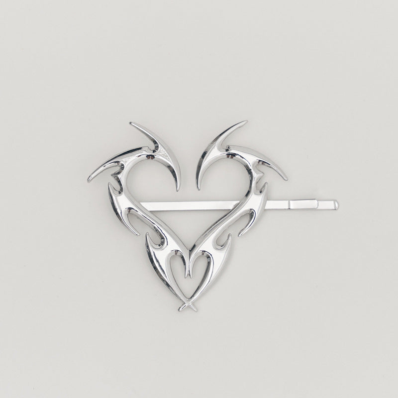 Women’s Heart-Shaped Hairpin Hair Accessory for Autumn & Winter - Fashion Hair Clip
