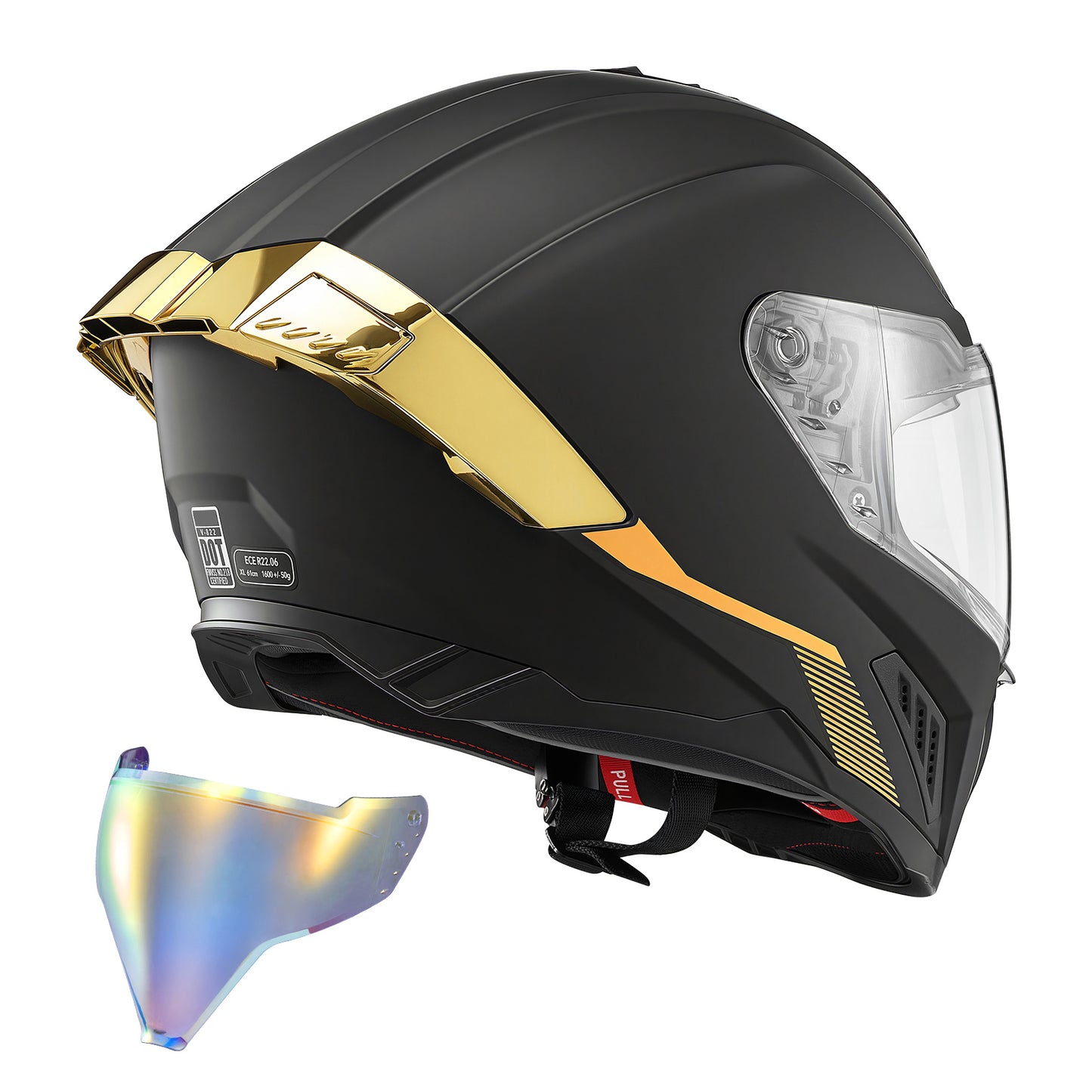Full Face Motorcycle Helmet Dual-Visor Street Bike Helmet Lightweight DOT & ECE Approved XL