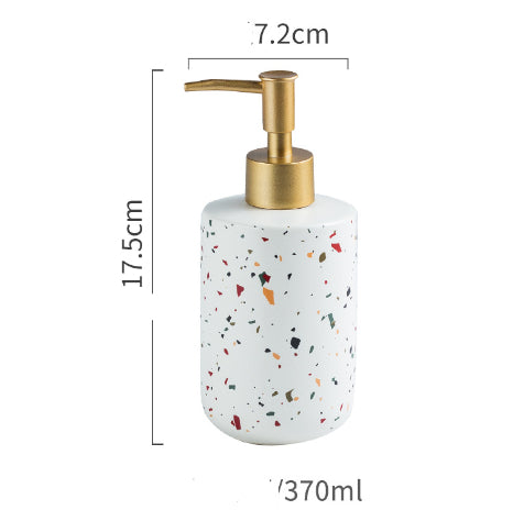 Ceramic Bathroom Hand Sanitizer Dispenser Bottle - Nordic Style