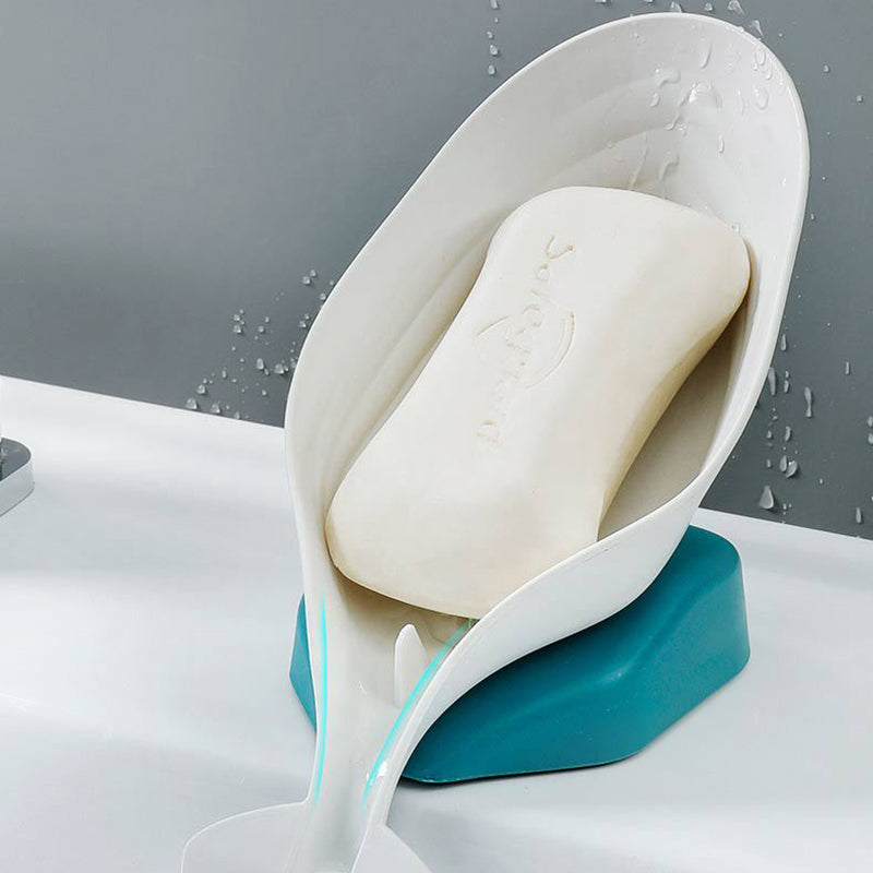Cartoon Whale Soap Box Bathroom Storage Organizer - Green & Grey