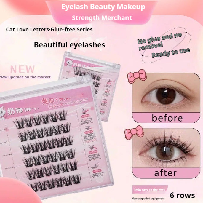 Self-Adhesive False Eyelashes - High-Quality Soft Eye Makeup Lashes