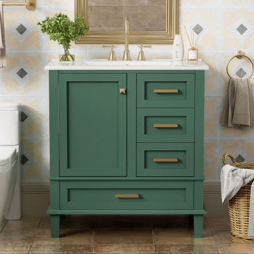 30" Bathroom Vanity Set with Sink Combo and Soft Closing Door