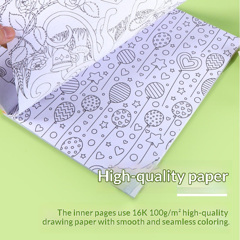 Kids Coloring Book - Secret Garden Watercolor Sketchpad for Early Learning
