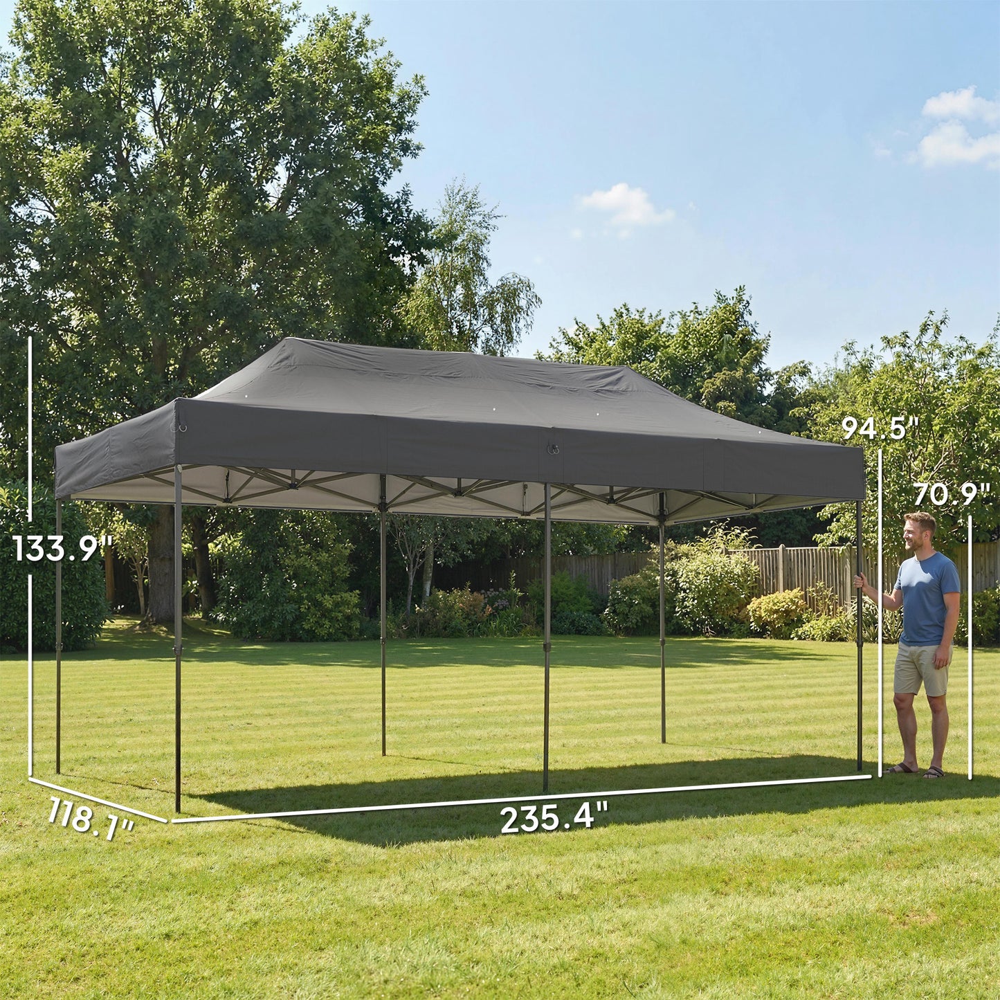 10x20 ft Pop Up Canopy Tent - Heavy Duty UPF50+ Outdoor Shelter