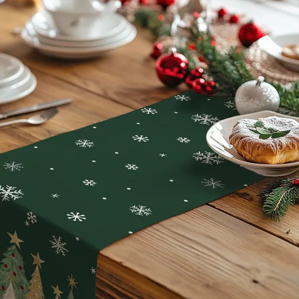 Christmas Table Runner 13x72 Inch - Holiday Decorative Linen