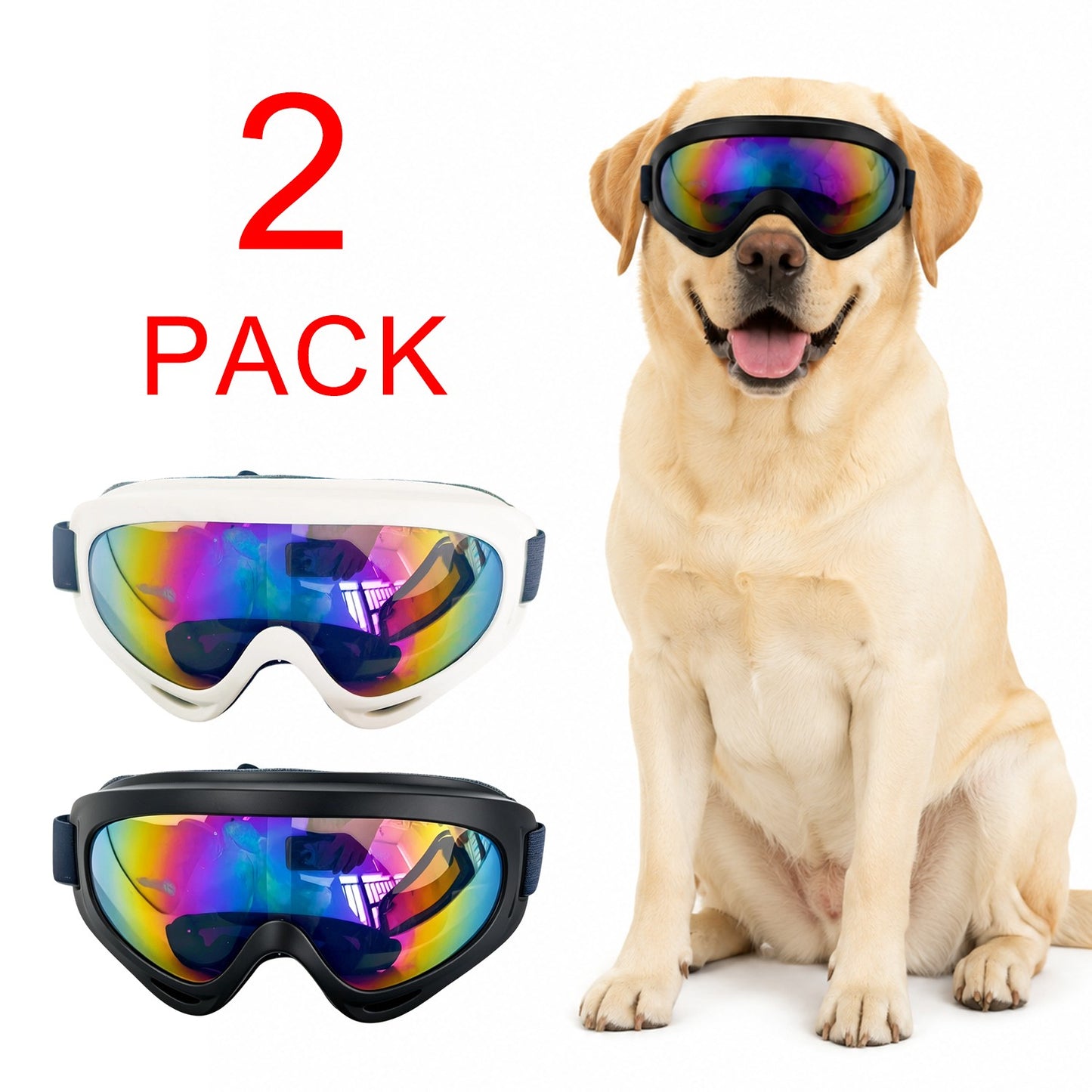Pet Dog Sunglasses UV Protection Windproof Eye Goggles for Small & Medium Dogs