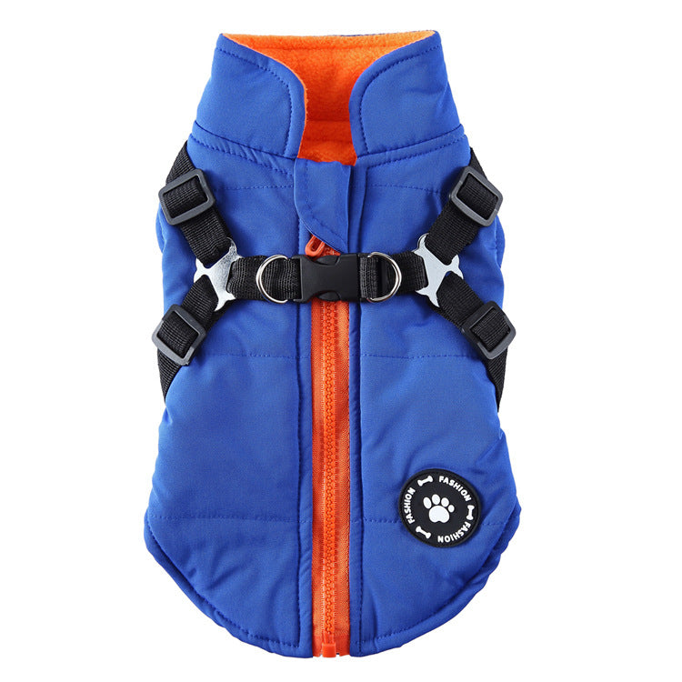 Pet Clothing Sets Cotton-Padded Chest Strap Jacket for Dogs & Cats
