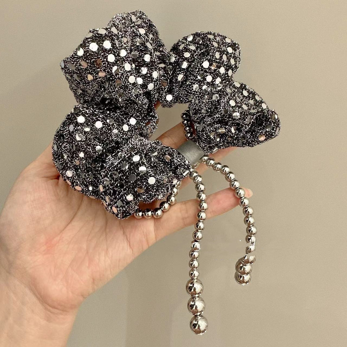 Retro Dot Hair Ring - Handmade