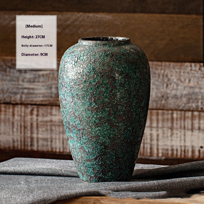 Handmade Ceramic Flower Pot - Large Stoneware Garden Vase with Glazed Finish