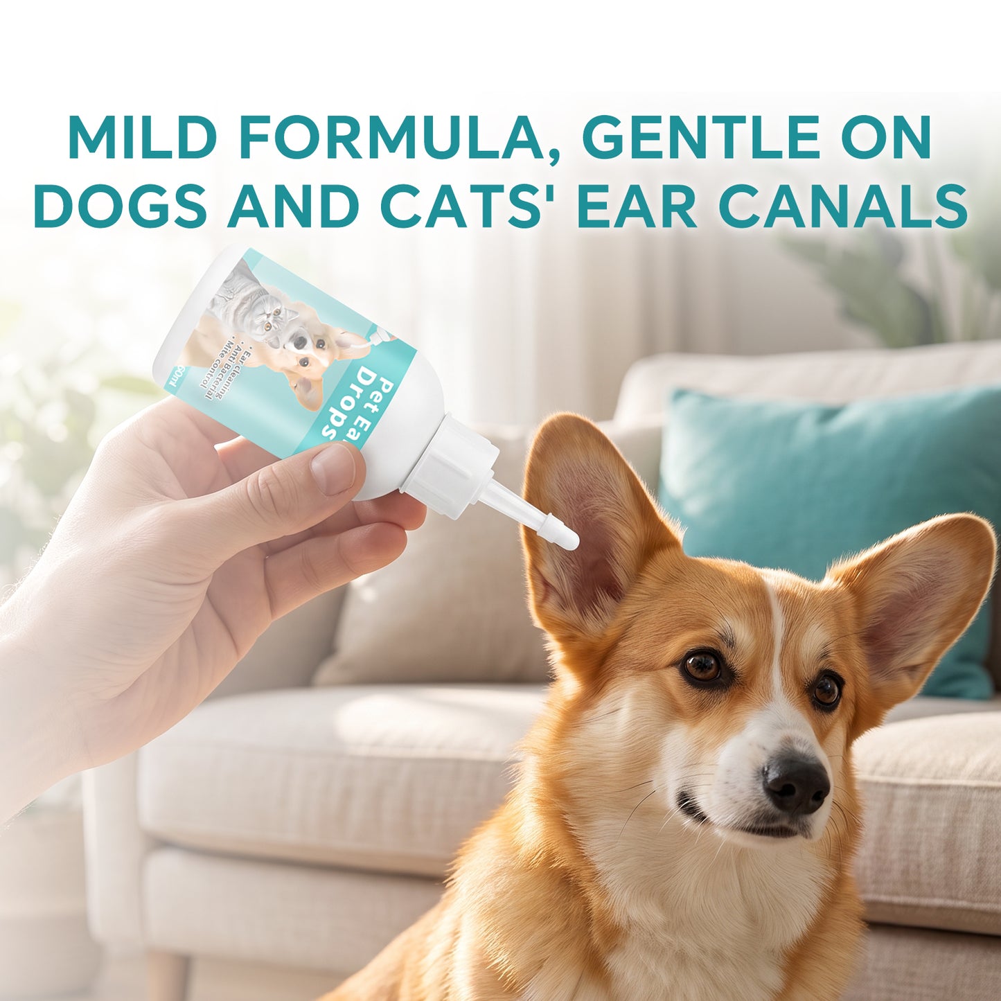 Pet Ear Drops - Ear Care Solution for Pets, Specification Included
