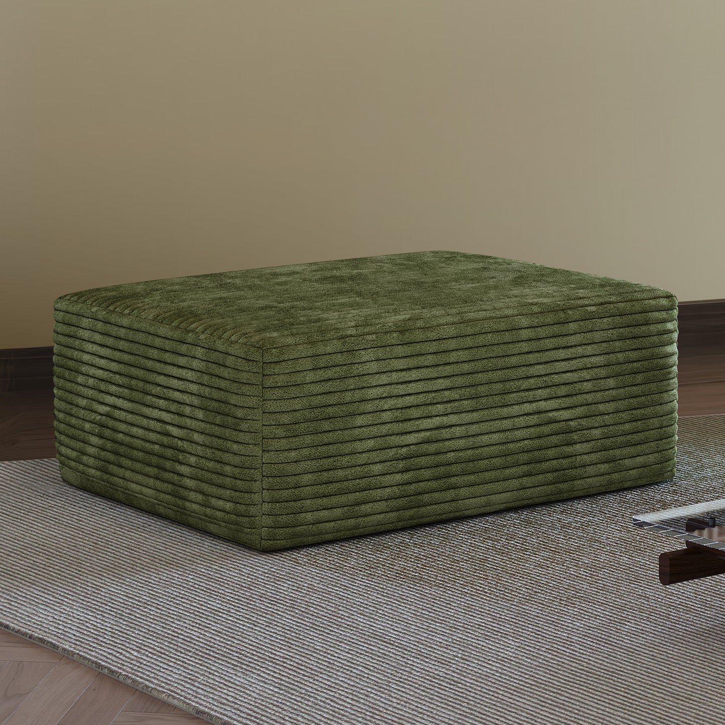 Green Fabric Ottoman - Y159 Model
