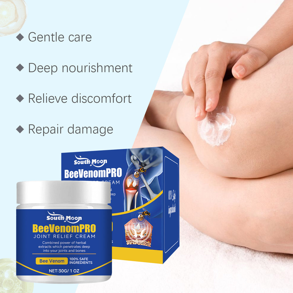Herbal Moisturizing Joint Massage Cream with Natural Ingredients - Pain Relief & Skin Care