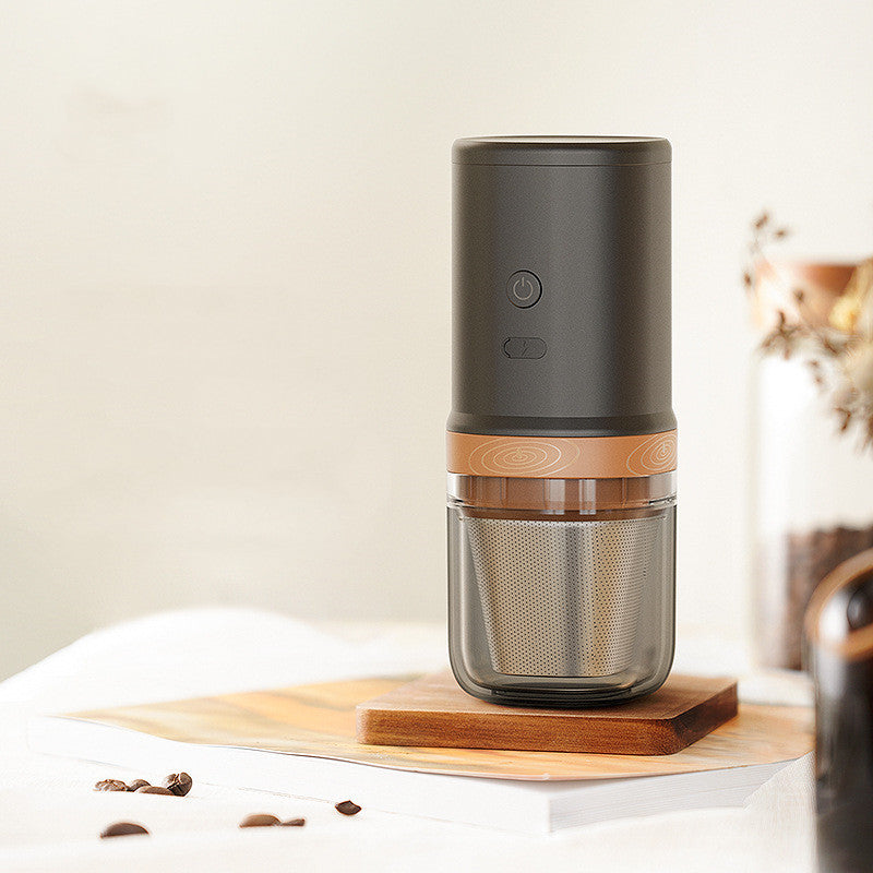 Portable Coffee Grinder and Brewing Machine for Outdoor Use - Black or USB