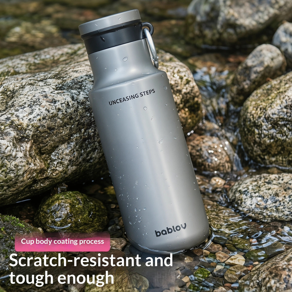 Stainless Steel Insulated Travel Mug 480ml Lightweight Sporty Drinkware