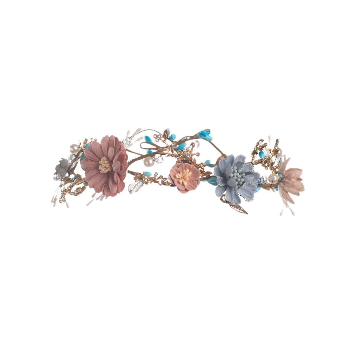 Bridal Headdress Wreath Hair Accessory with Pearl and Crystal - Wedding Hairband
