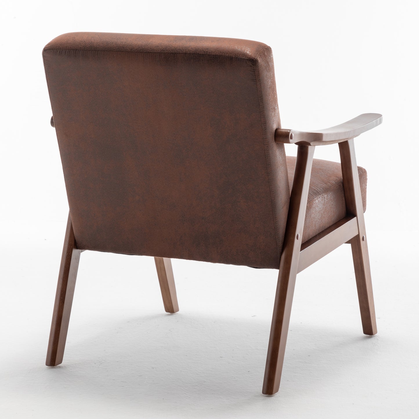 Accent Chair With Microfiber Upholstery And Solid Wood Frame, Classic
