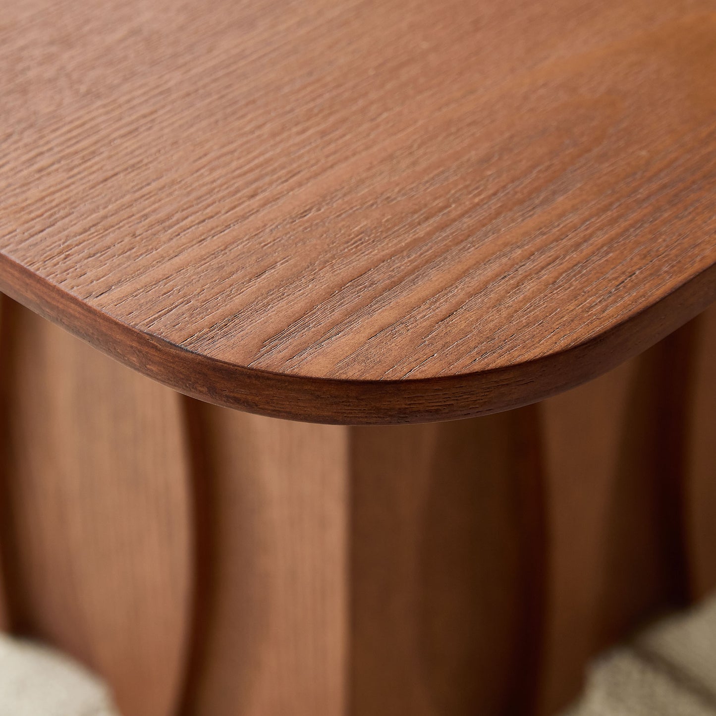 Nesting Square Coffee Table Set - 2-Piece Brown Accent Tables