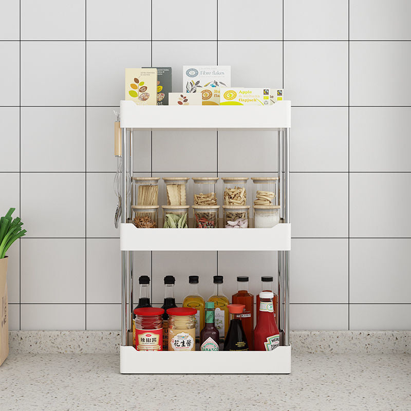 Multi-Functional Stainless Steel Kitchen Shelf Rack - Modern Countertop Storage