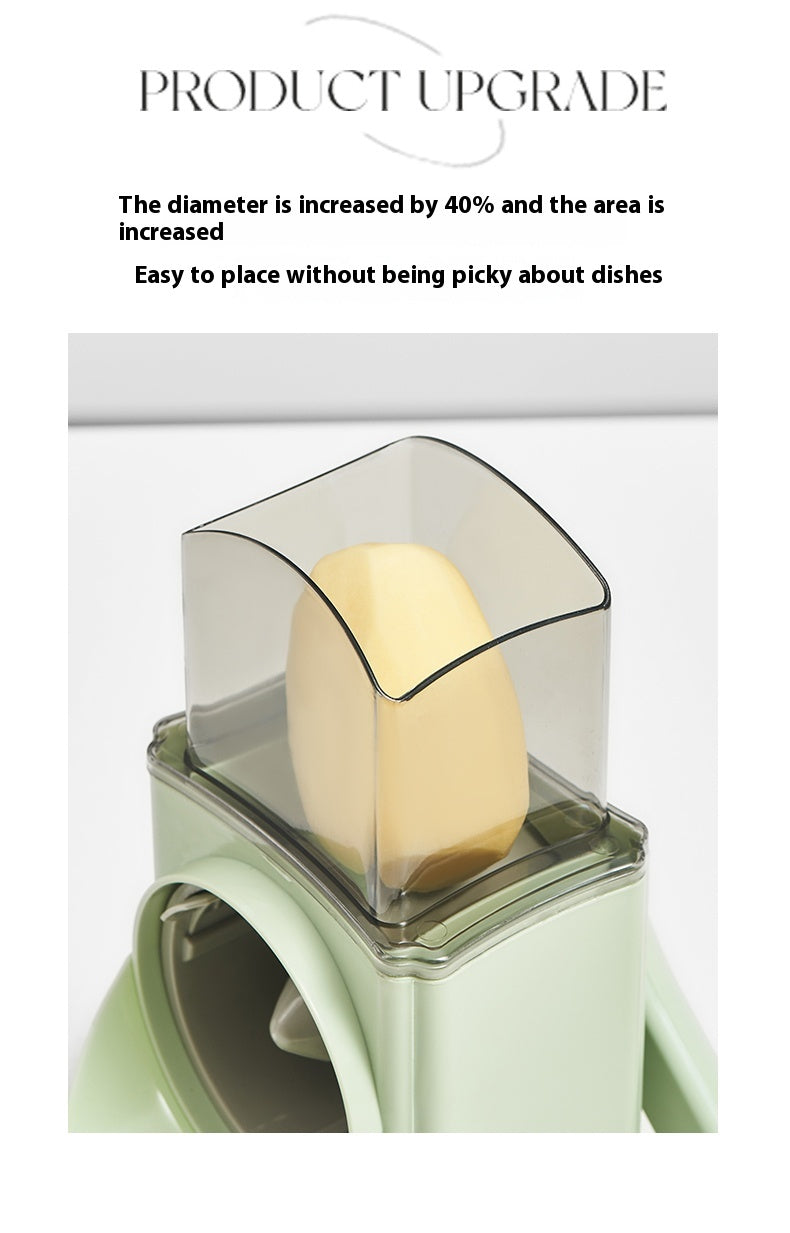 Multi-functional Hand Guard Kitchen Drum Shredder - Green Manual Vegetable Cutter