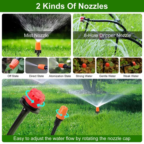 Automatic Drip Irrigation Kit - 164FT Garden Watering System