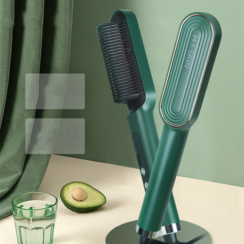 Negative Ion Hair Straightening Comb & Curling Iron - Multi-Function Hair Styling Tool