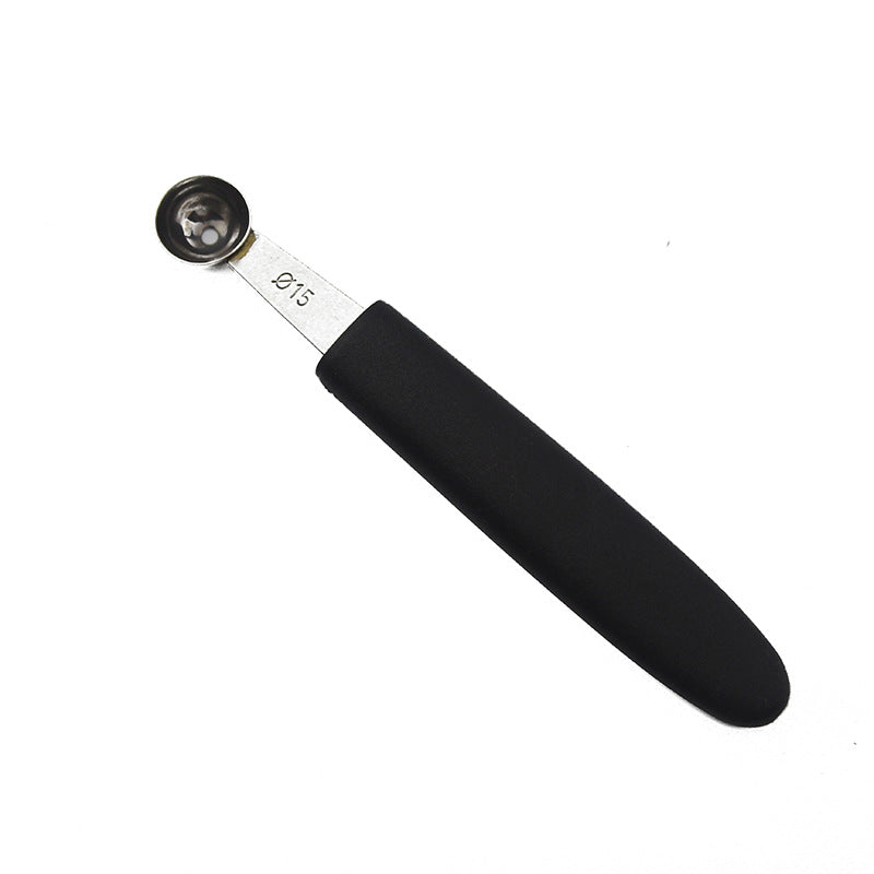 Plastic Handle Fruit Baller Spoon - Stainless Steel Kitchen Utensil