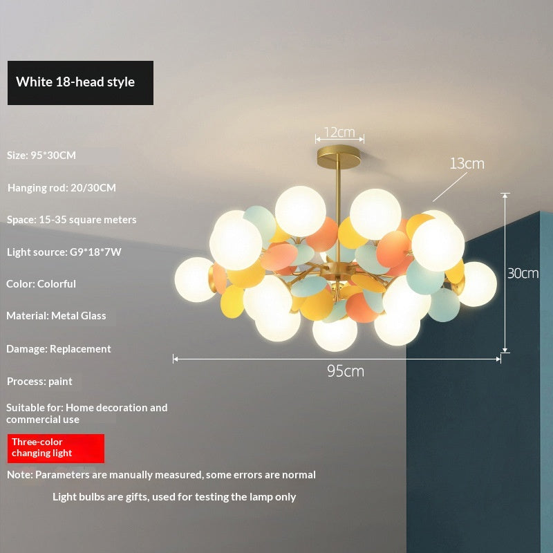 Creative Personalized Living Room Lamp with Adjustable Light Options - Cozy Bedroom Chandelier