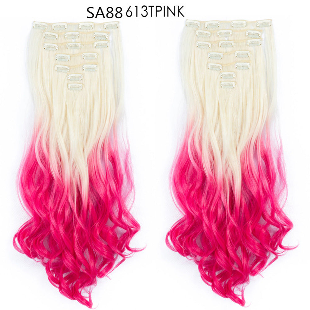 Long Curly Hair Piece High Temperature Synthetic Wig