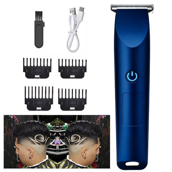 Professional Electric Hair Clipper and Beard Trimmer - Blue