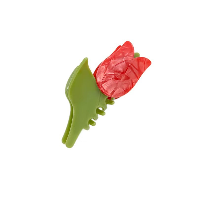 Tulip Hair Clip - Handmade Acetate Fiber
