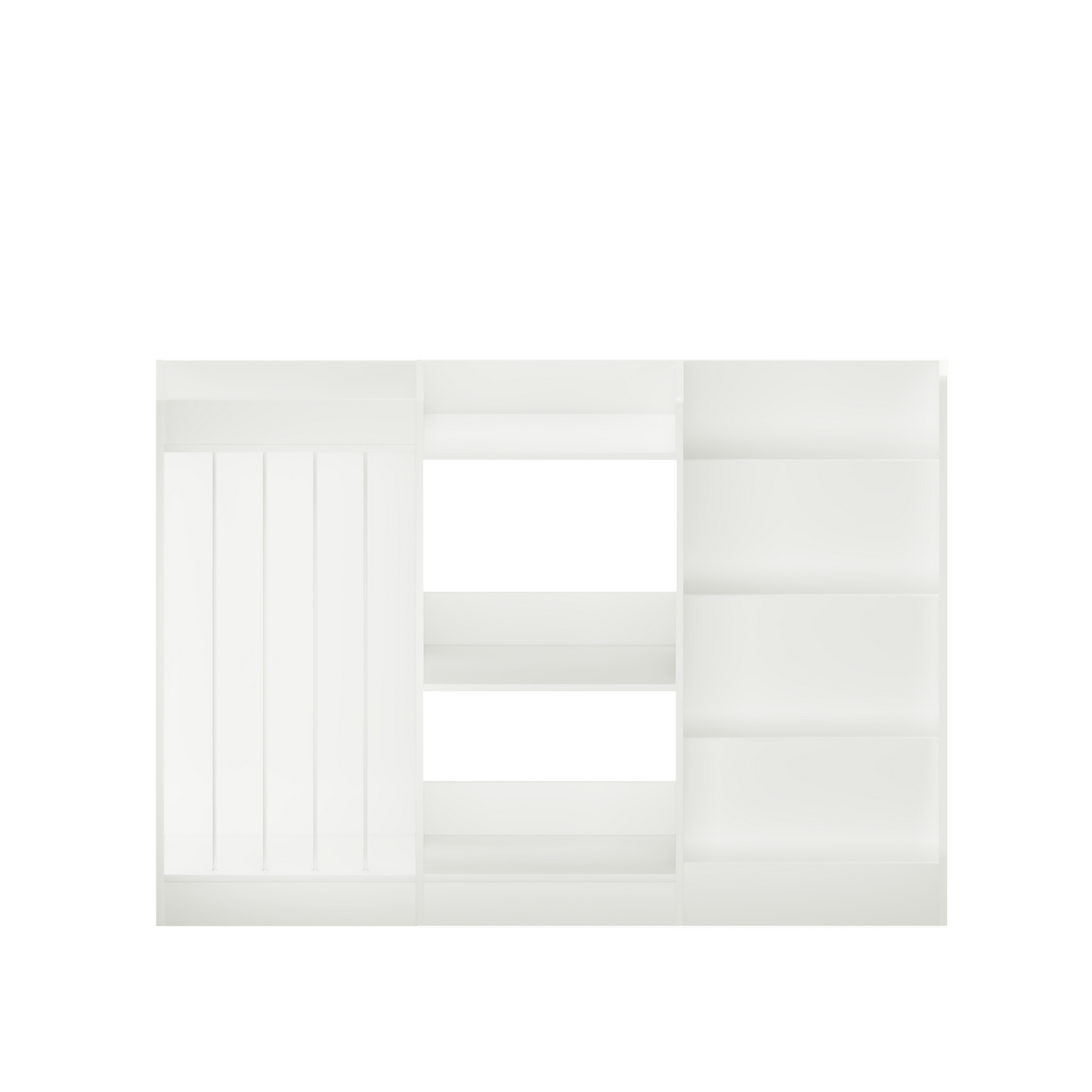 3-in-1 Kids Bookshelf and Toy Storage - White