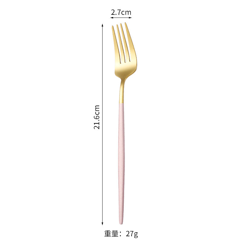 Pink and Gold Fork - Stylish Kitchen Utensil