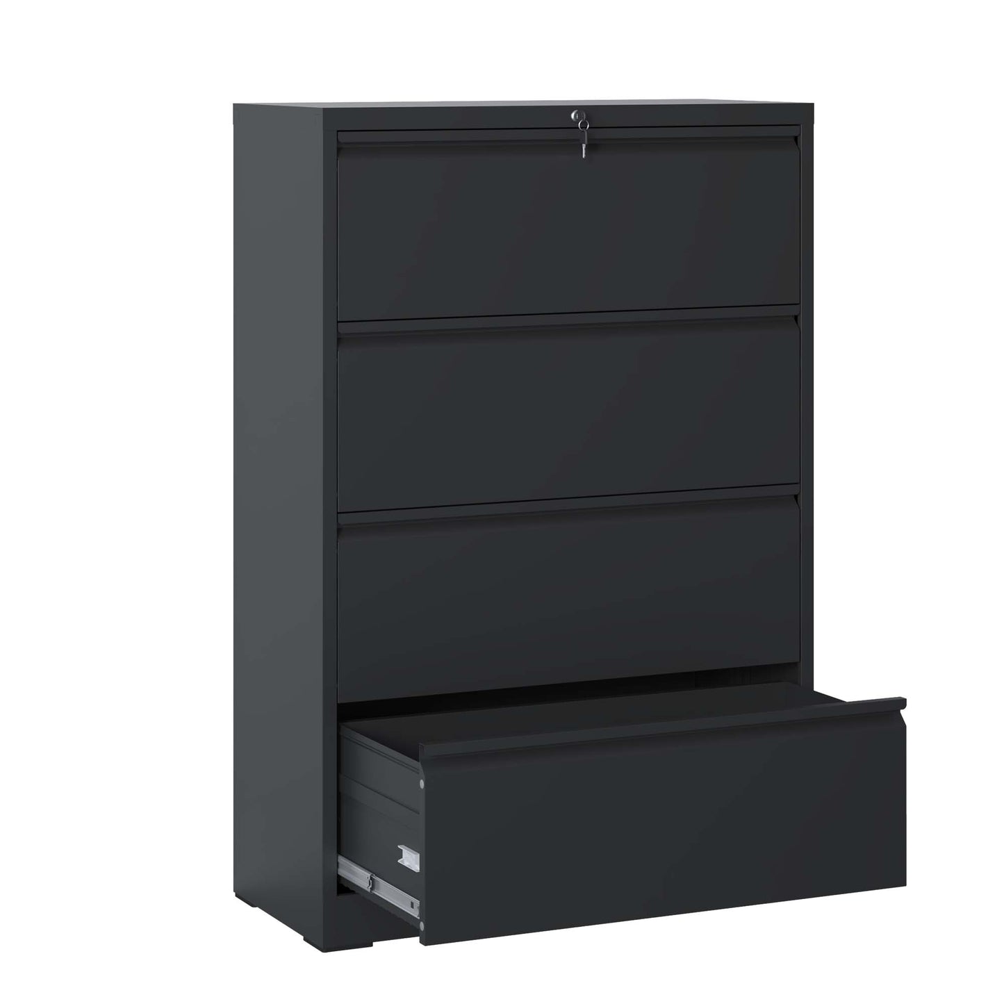 4 Drawer Lateral File Cabinet, Heavy Duty Metal Filing 35.4 Inch Wide