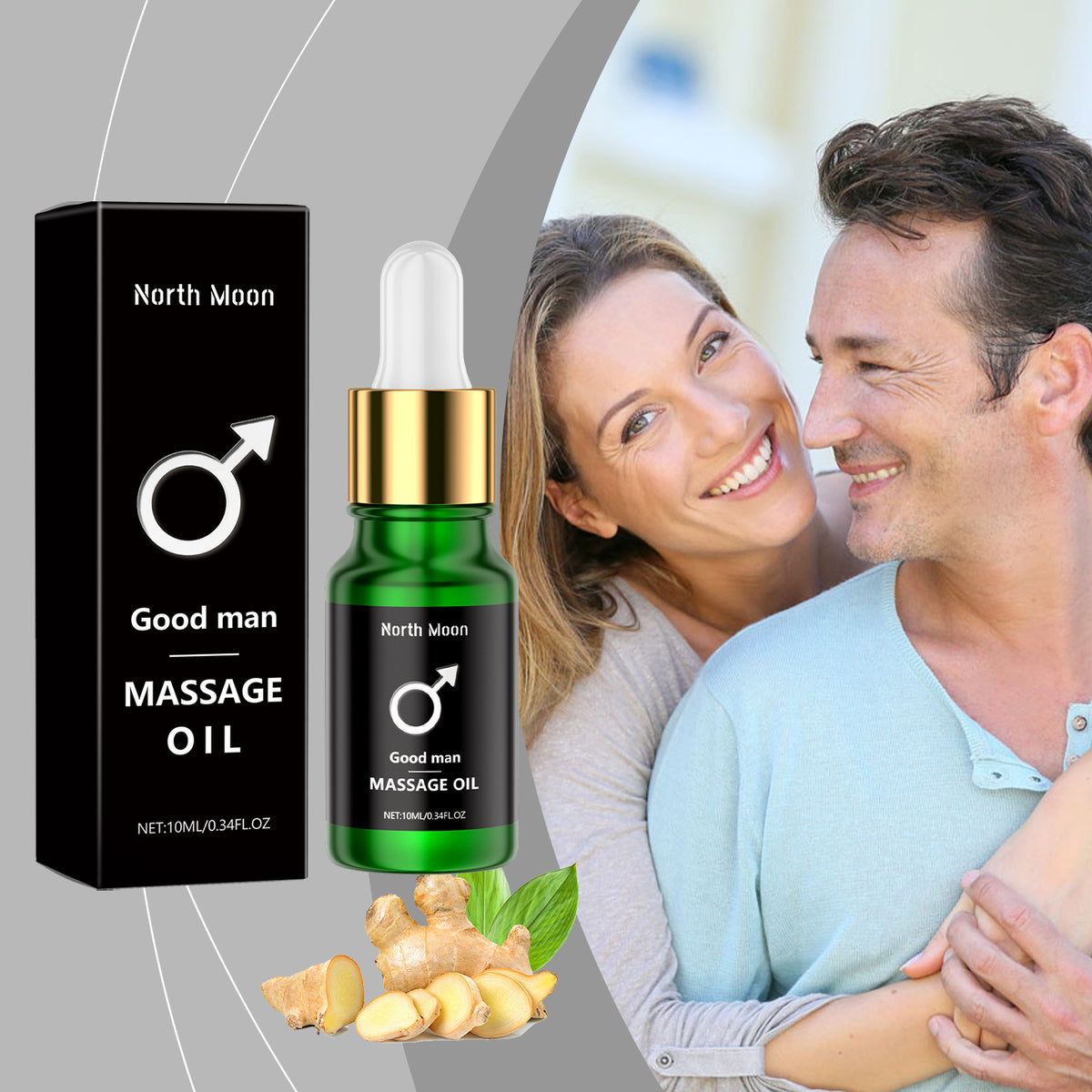 Men's Massage Oil 1010ml Box - Vitality, Muscle Relief & Relaxation