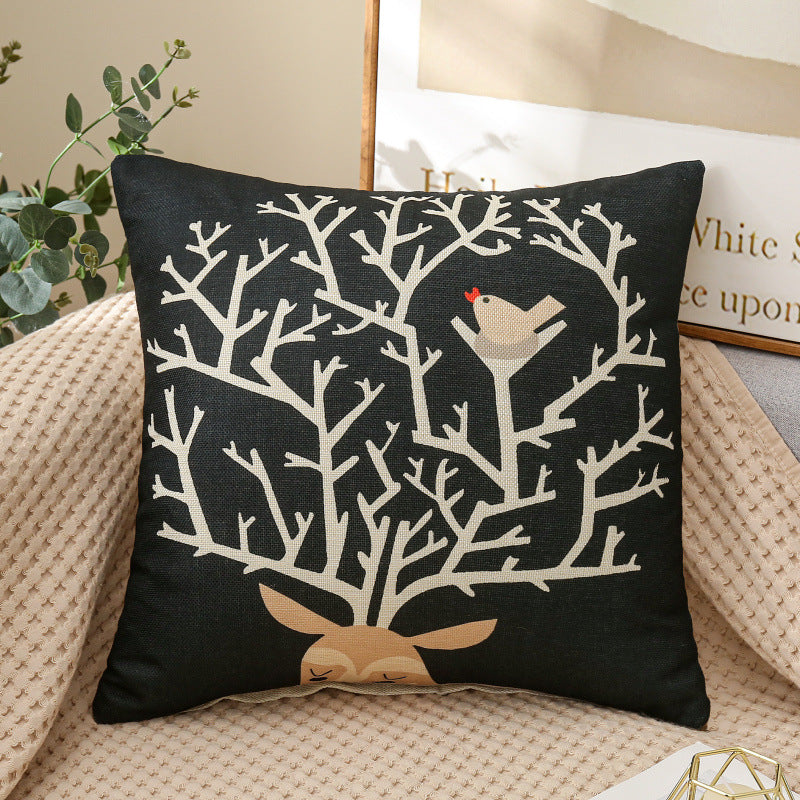Decorative Cartoon Print Pillow Covers & Cushions for Sofa Bed Bedroom