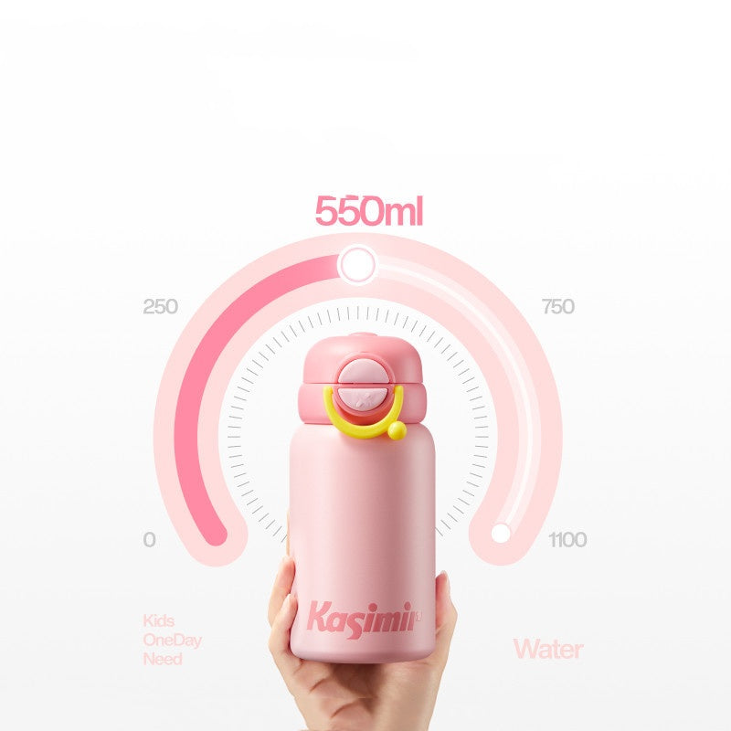 Portable Water Bottle with Straw - School, Travel & Outdoor Use