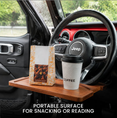Dual-Tray Car Organizer with Rigid MOLLE Panel - Black