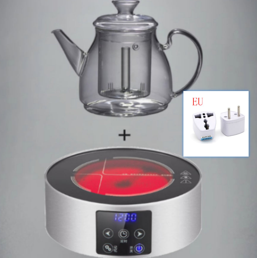 Large Capacity Glass Steam Teapot for Home Brewing - 1.5L