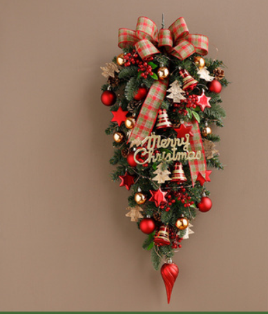 Christmas Wreath Door Wall Hanging Decoration for Festive Home Decor